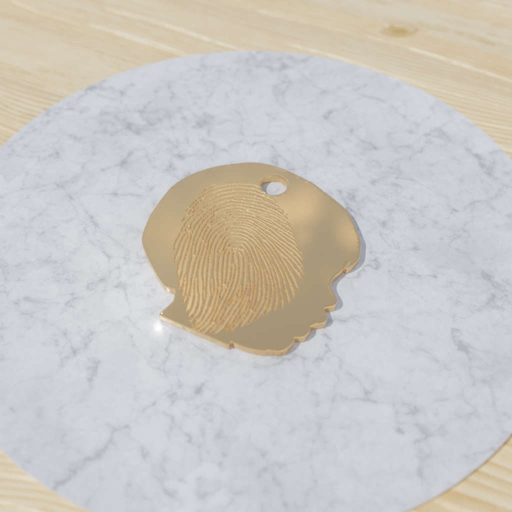 Silhouette Charm in Solid Gold