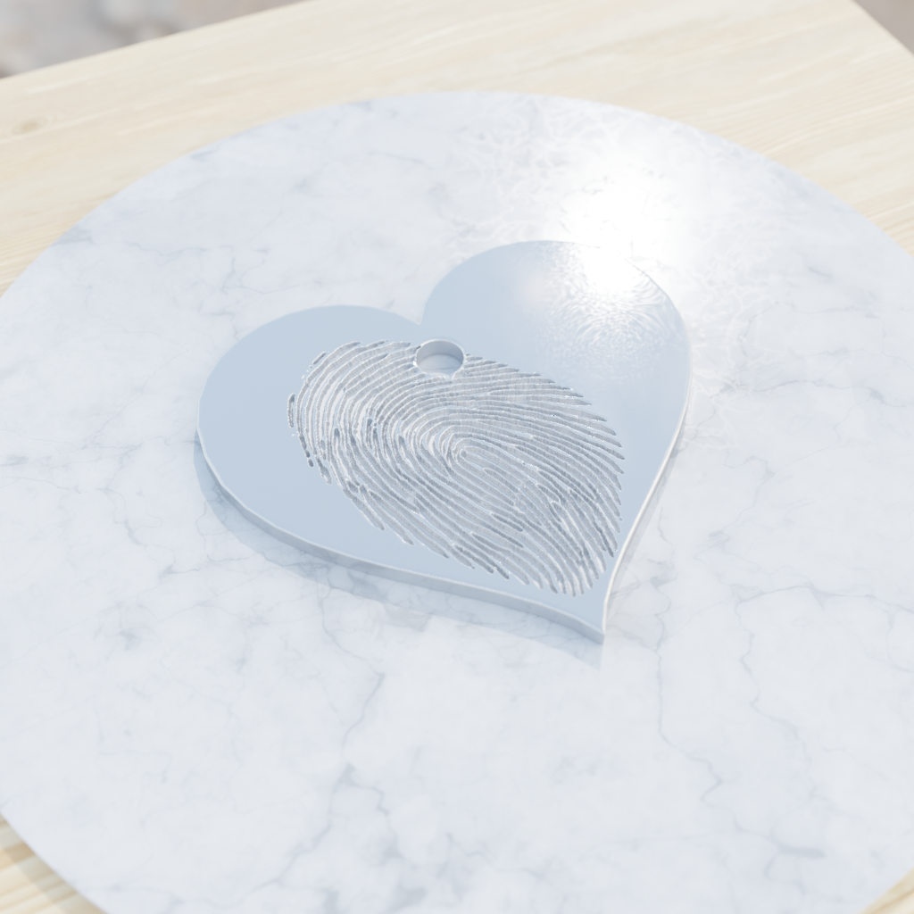 Heart Charm in Sterling Silver