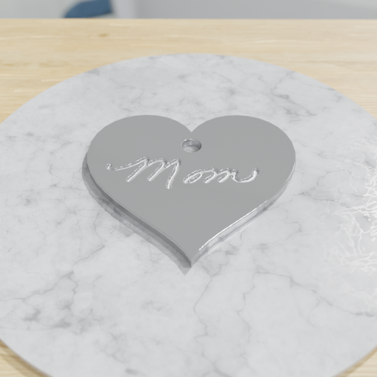 Heart Charm in Sterling Silver