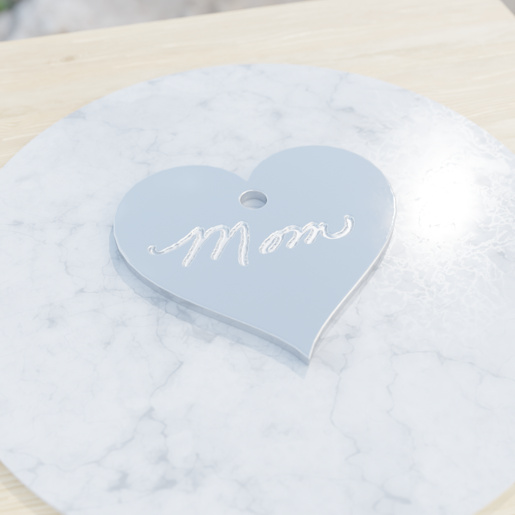 Heart Charm in Sterling Silver