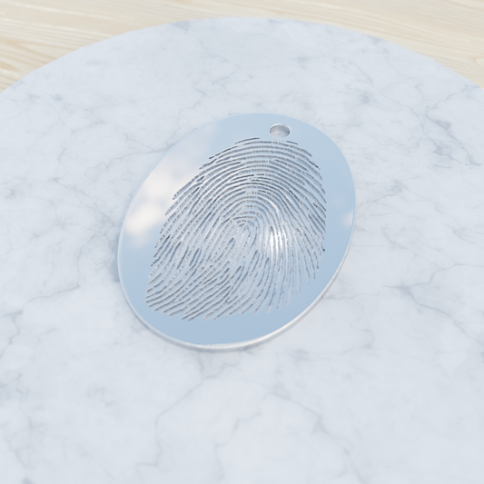 Round Charm in Sterling Silver