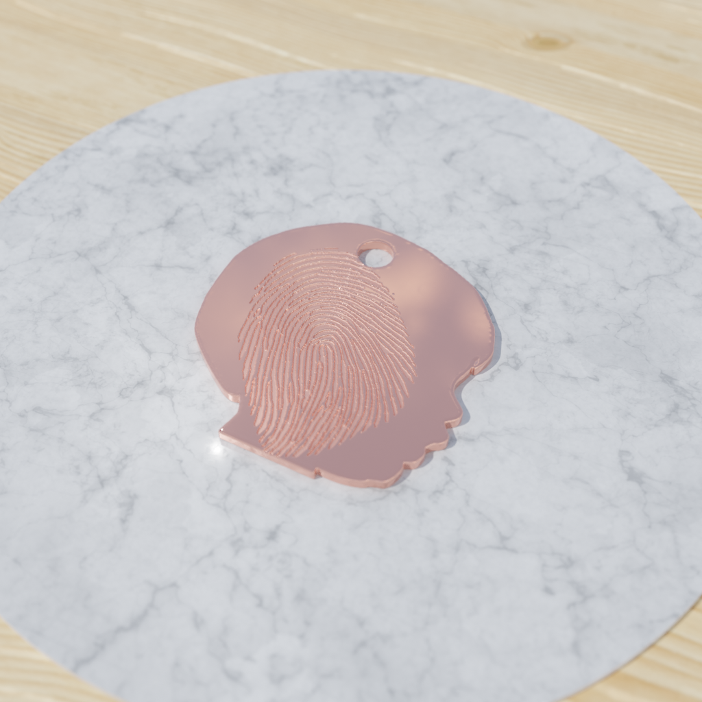 Silhouette Charm in Solid 10k Gold