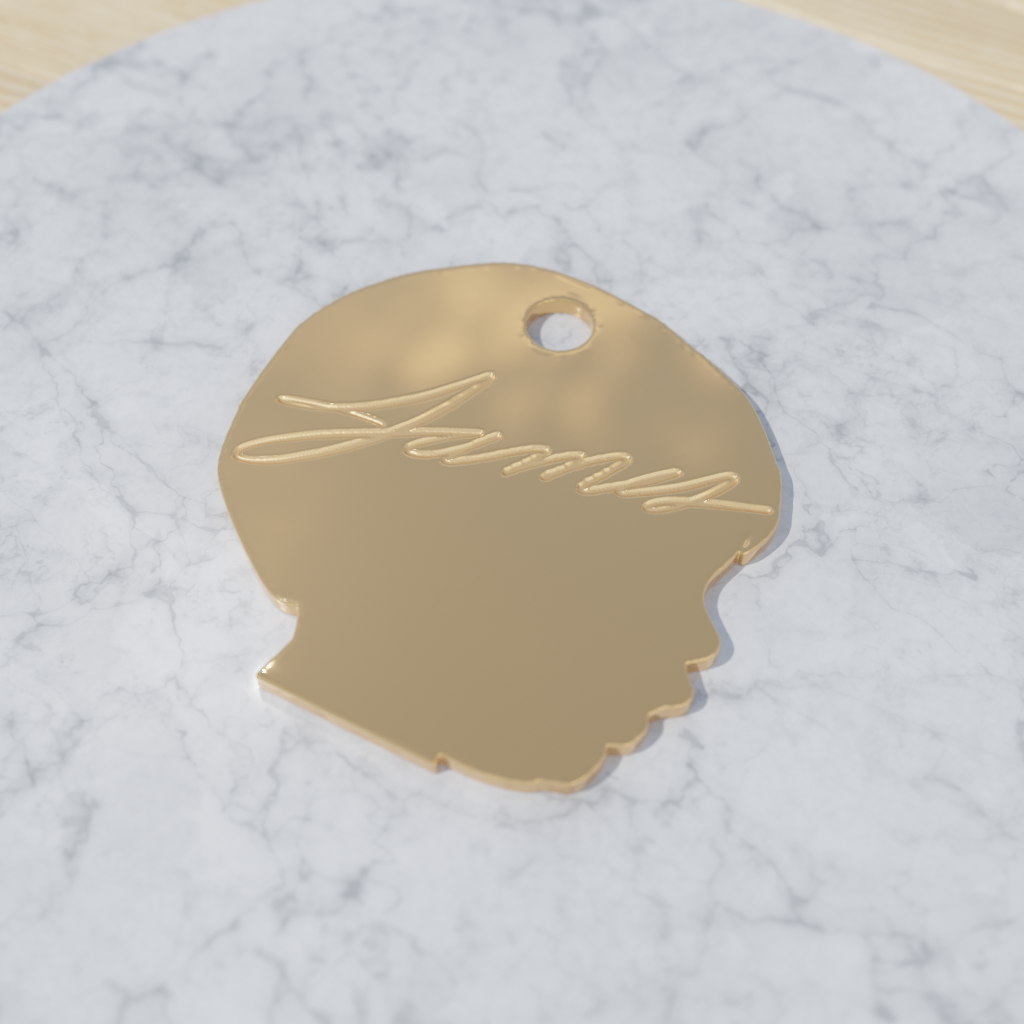 Silhouette Charm in Solid 10k Gold
