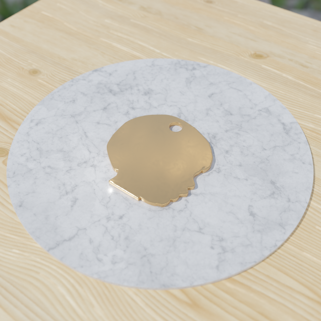 Silhouette Charm in Solid 10k Gold