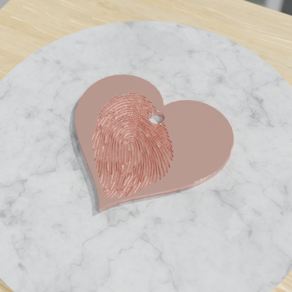 Heart Charm in Solid 10k Gold
