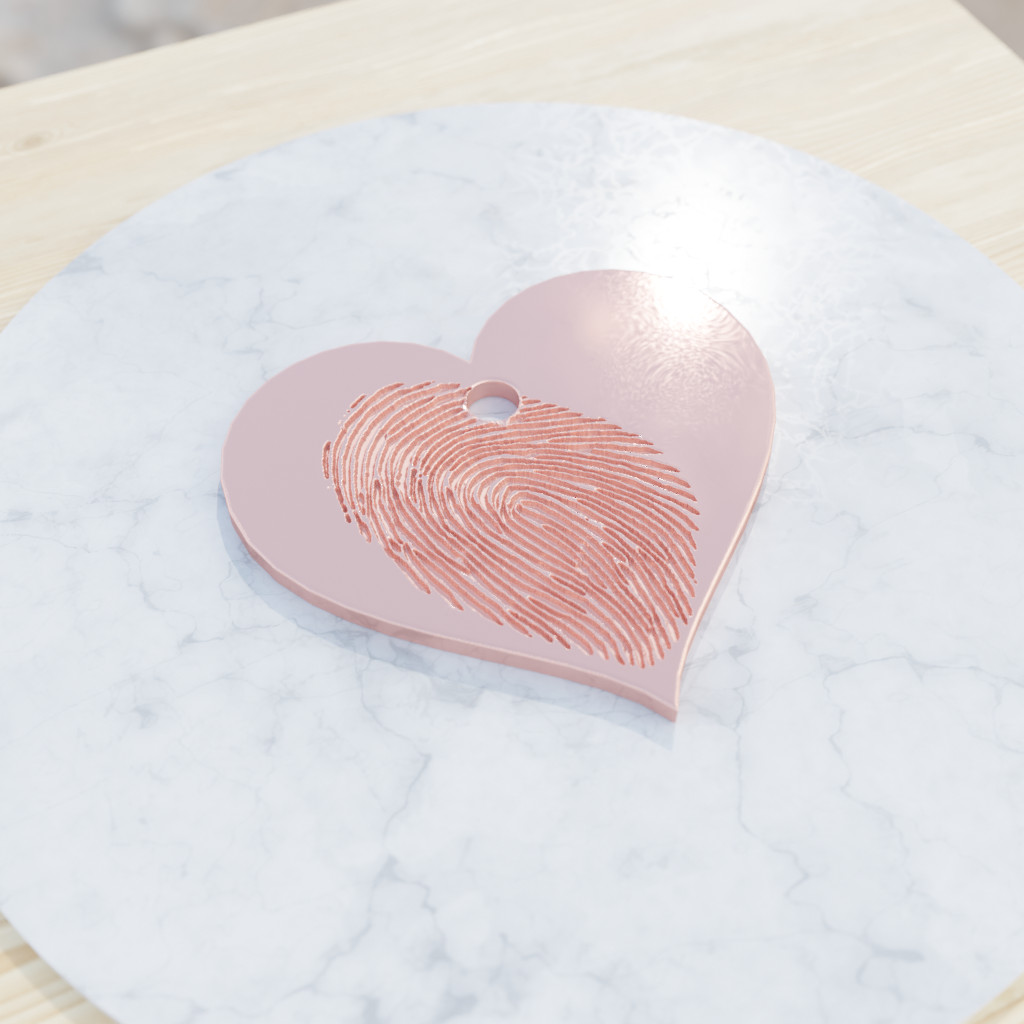 Heart Charm in Solid 10k Gold