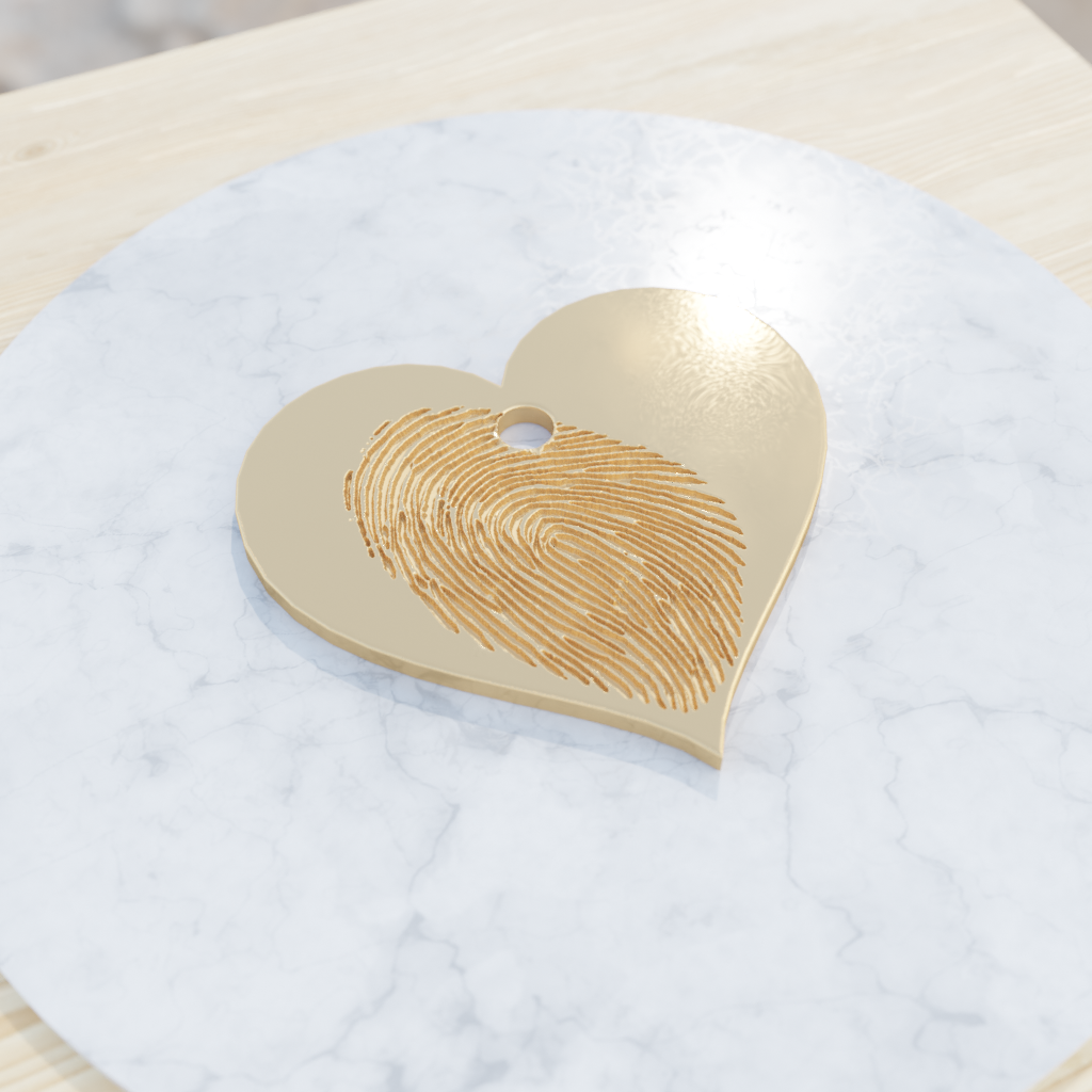 Heart Charm in Solid 10k Gold