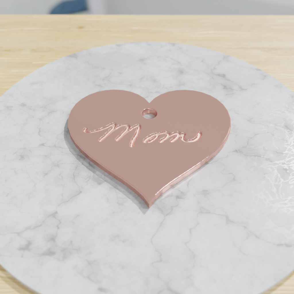 Heart Charm in Solid 10k Gold