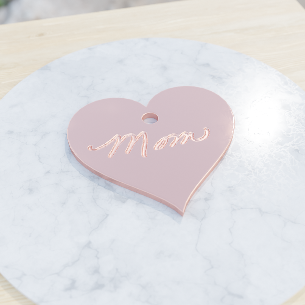 Heart Charm in Solid 10k Gold