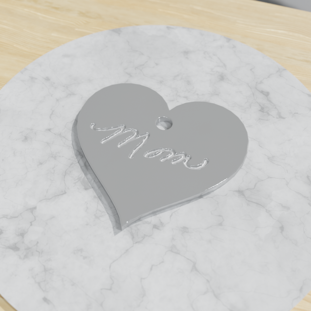 Heart Charm in Solid 10k Gold