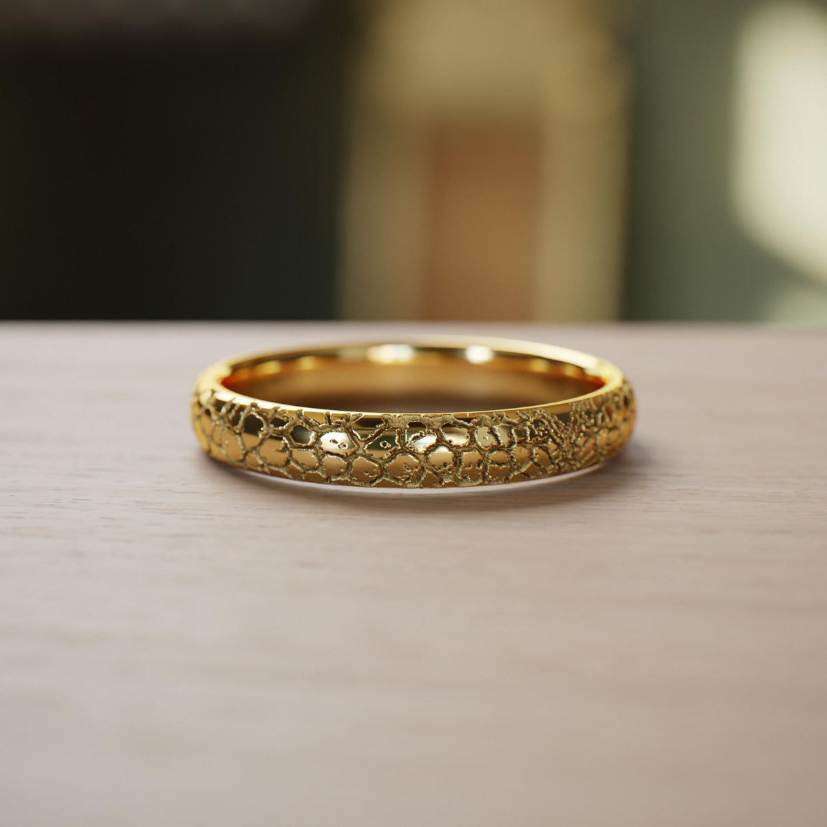 Nose Print Band in Solid 14k Gold