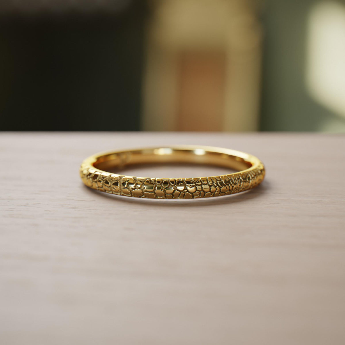 Nose Print Band in Solid 14k Gold