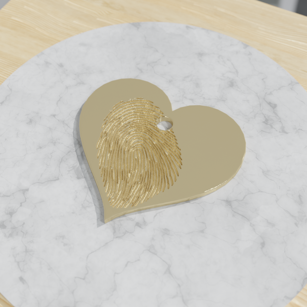 Heart Charm in Solid Gold